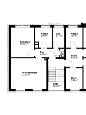 Sanierte 2-Zimmer Wohnung KB, 27612 Loxstedt, Etagenwohnung