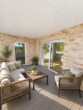 Erstbezug in Loxstedt-Nesse: Moderne 3-Zimmer-Wohnung mit überdachtem Balkon - Balkon KI-Visualisierung