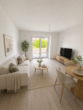 Erstbezug nach Sanierung – 3-Zi.-EG-Wohnung mit Westterrasse - Wohnzimmer KI-Visualisierung